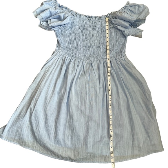 NWT Altar’d State Camilla Smocked Blue Mini Dress Sz Large - Picture 7 of 7